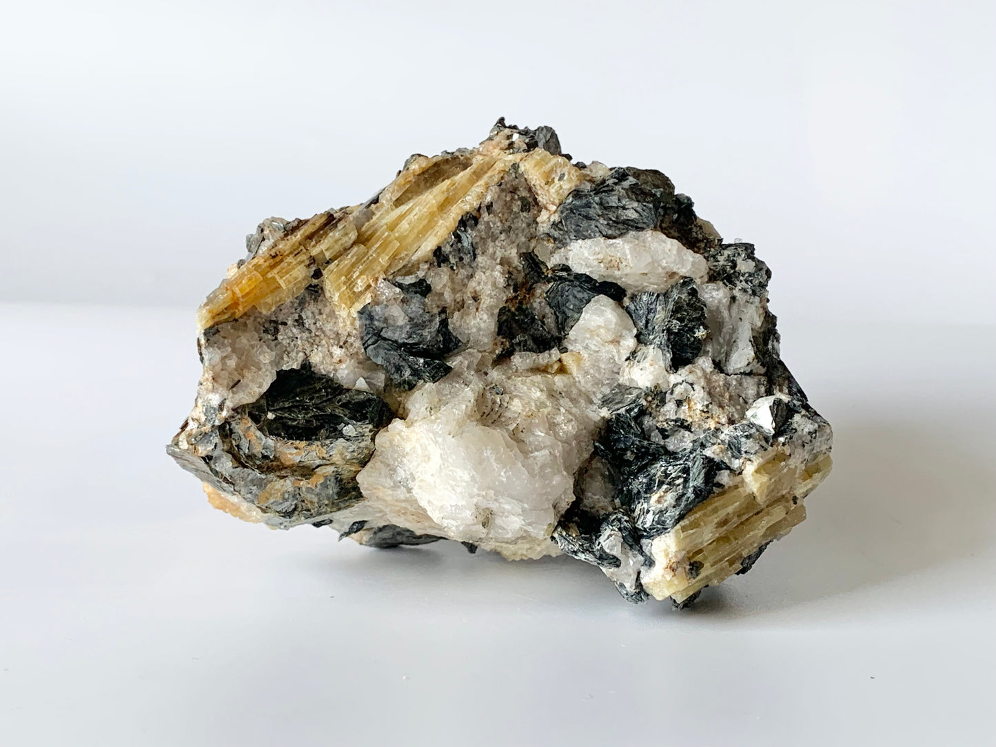 Yellow tourmaline in biotite matrix