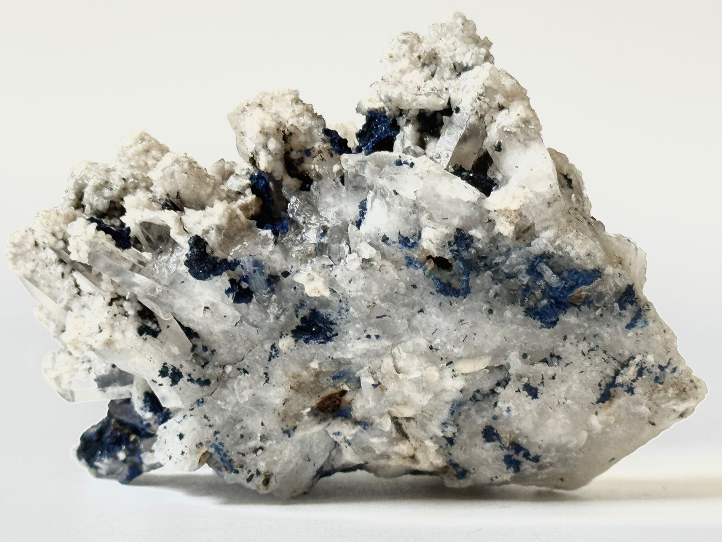 Azurite on Clear Quartz