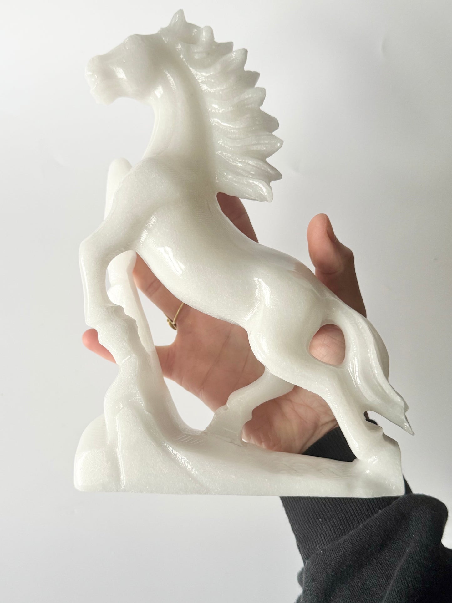White Marble Jade Horse, Carving