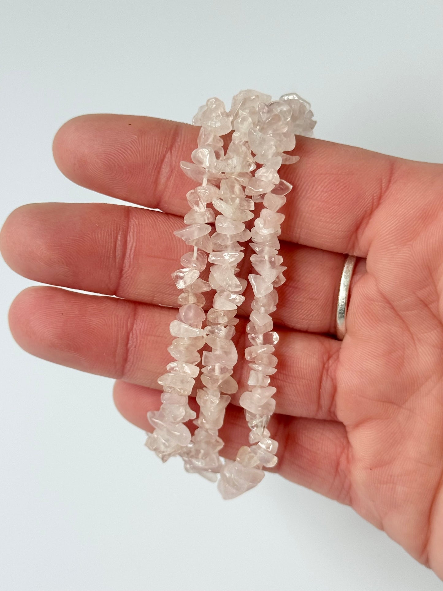 Rose Quartz Chip Bead Bracelet