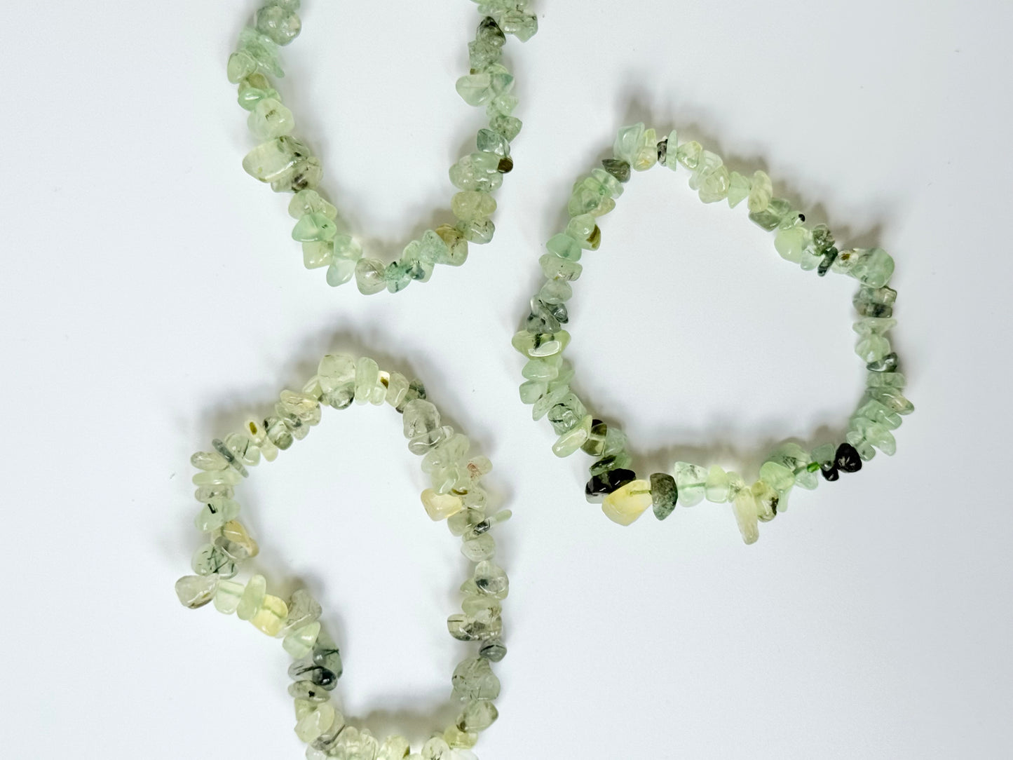 Prehnite Chip Bead Bracelet