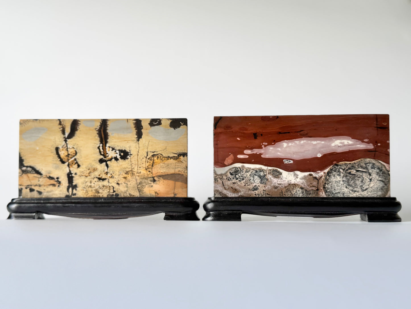 Picture Jasper Slab on Wooden Stand