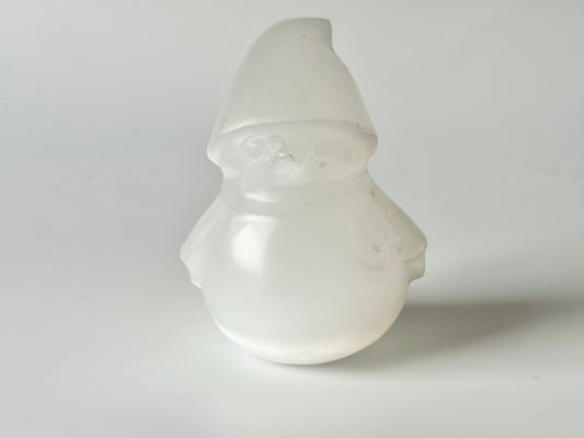 Penguin with hat, Satin Spar Holiday Carving