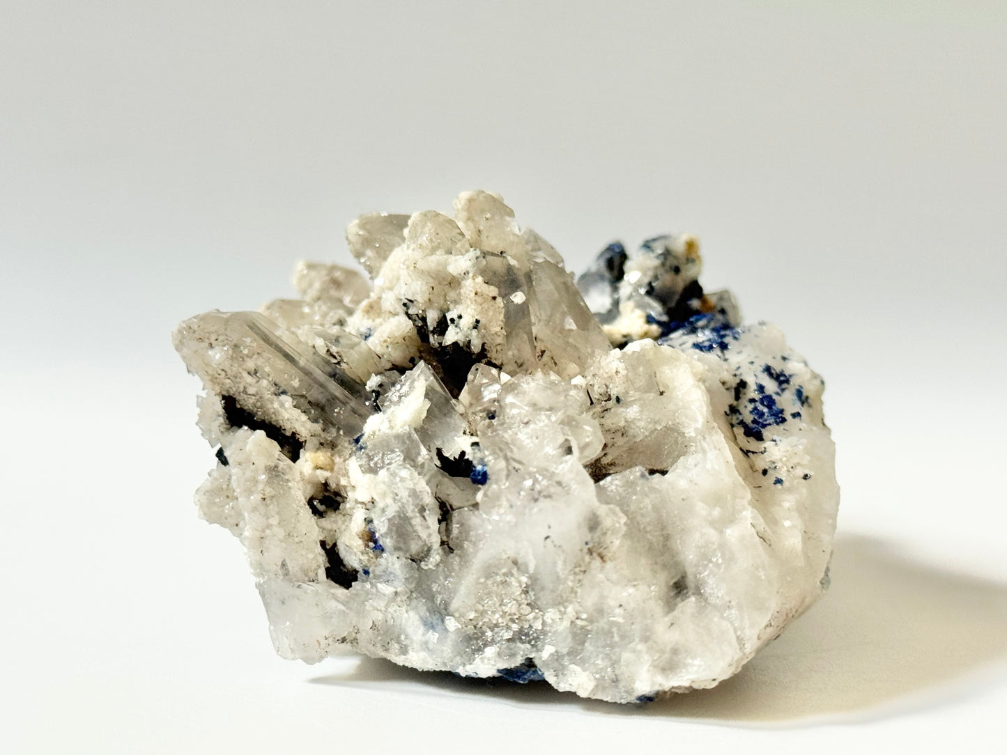 Azurite on Clear Quartz