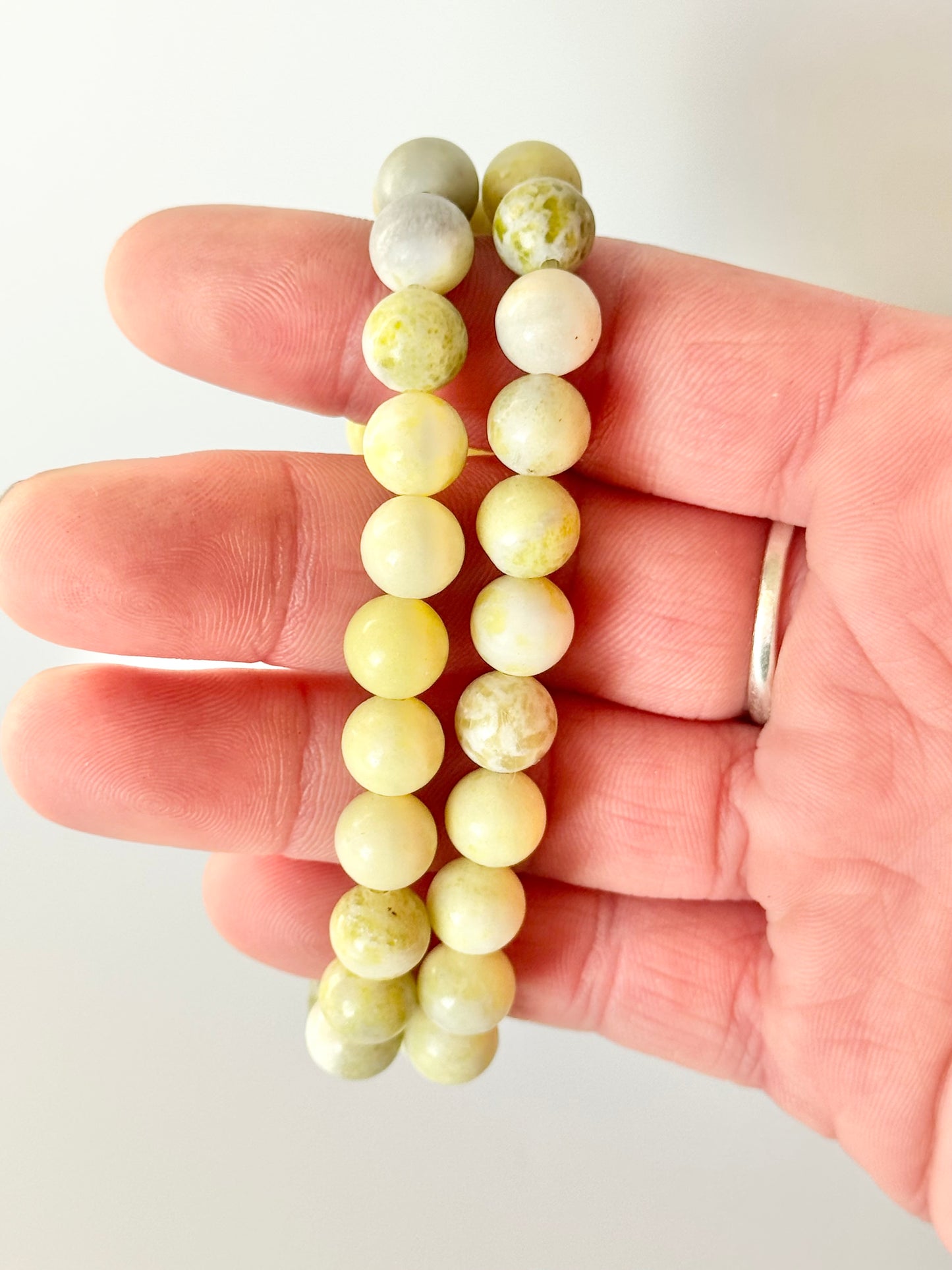 Lemon Jade Bead Bracelet