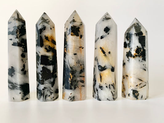 Tourmaline in White Quartz Tower