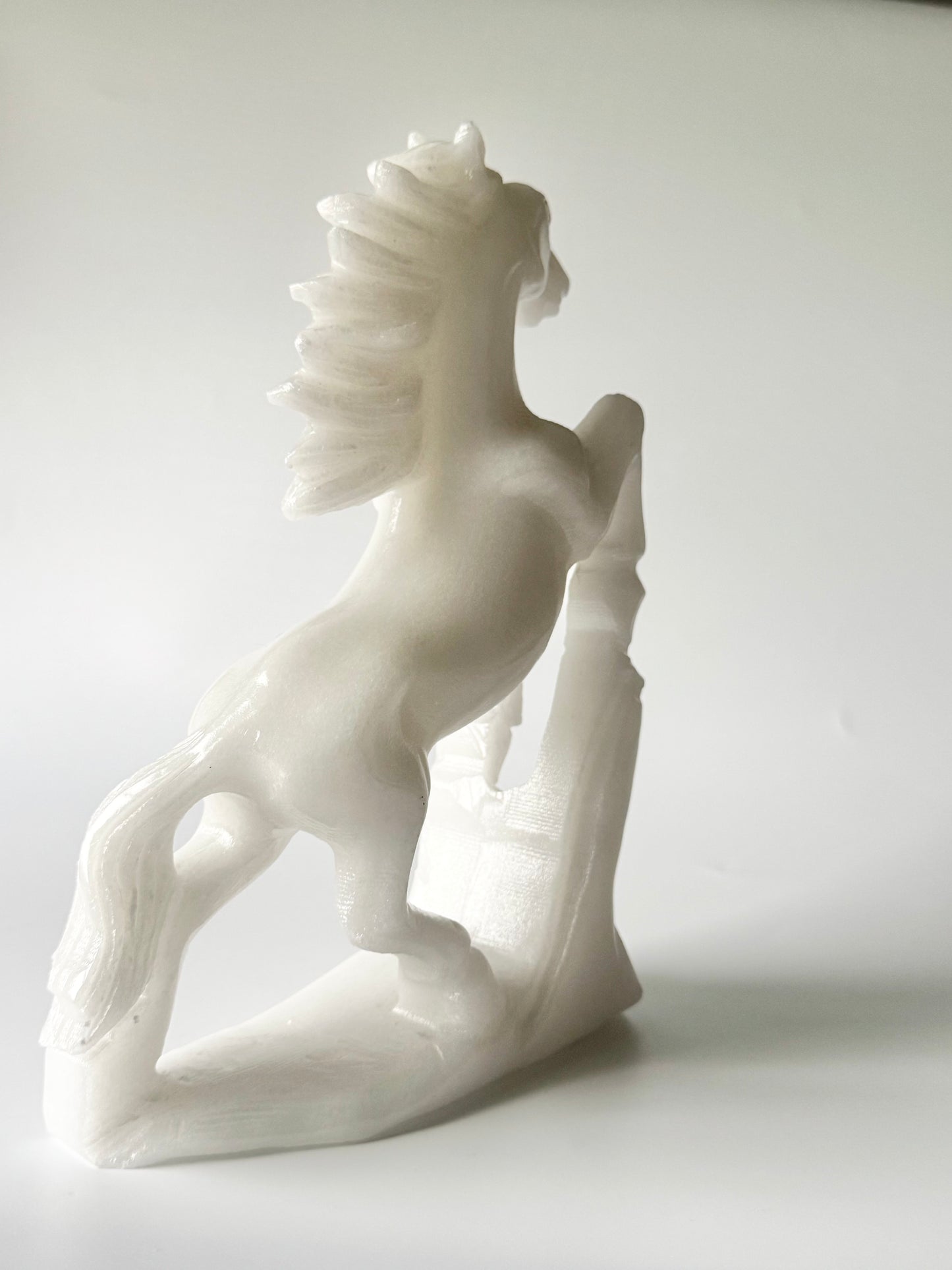 White Marble Jade Horse, Carving