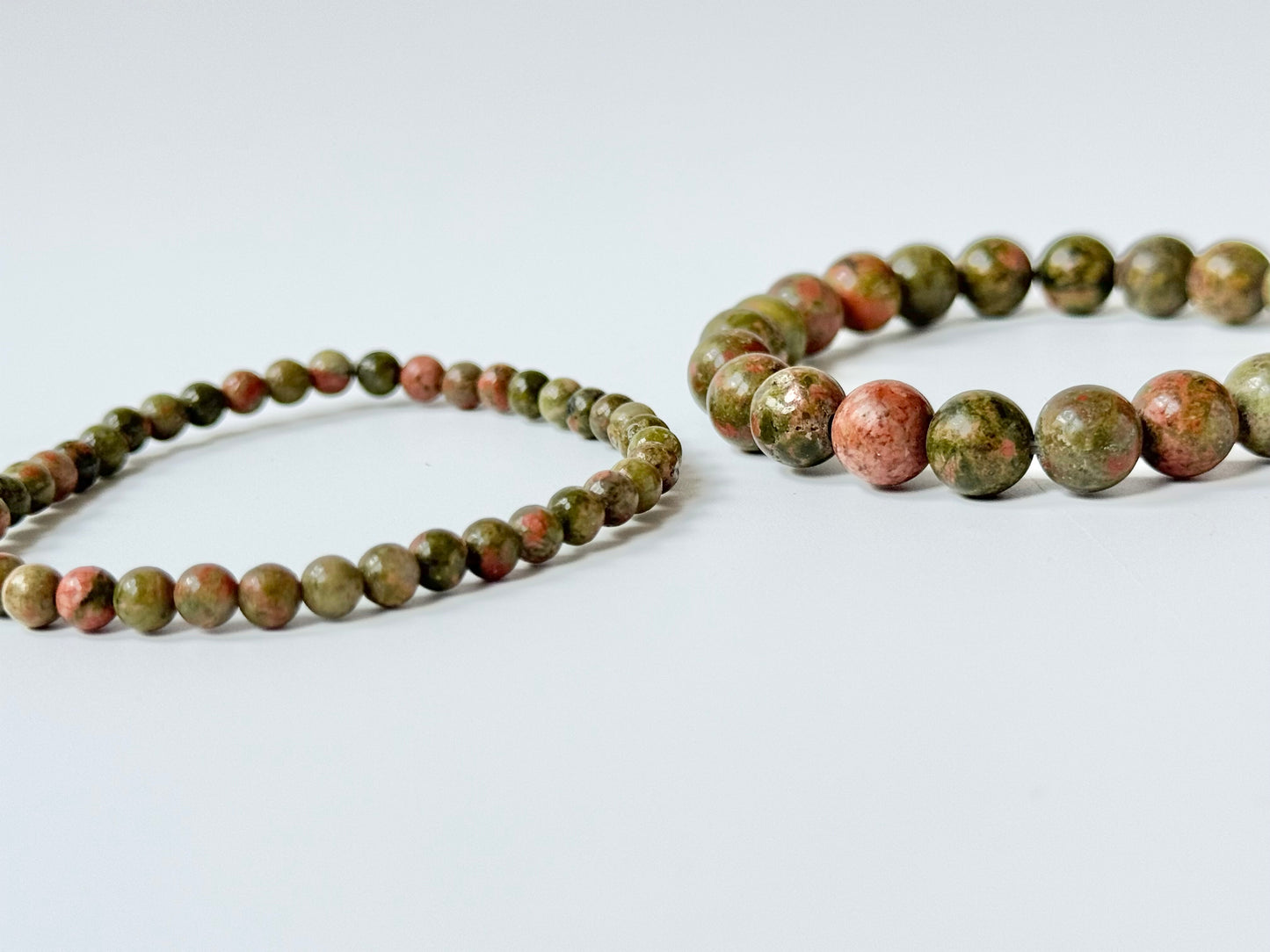 Unakite Bead Bracelet