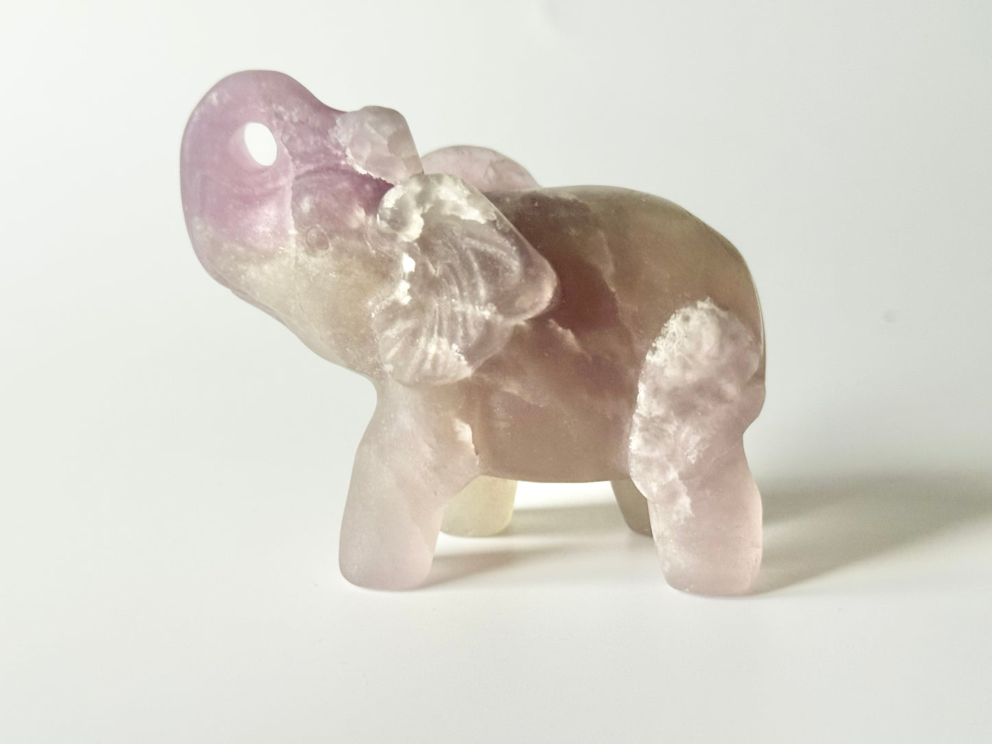 Fluorite Elephant Carving