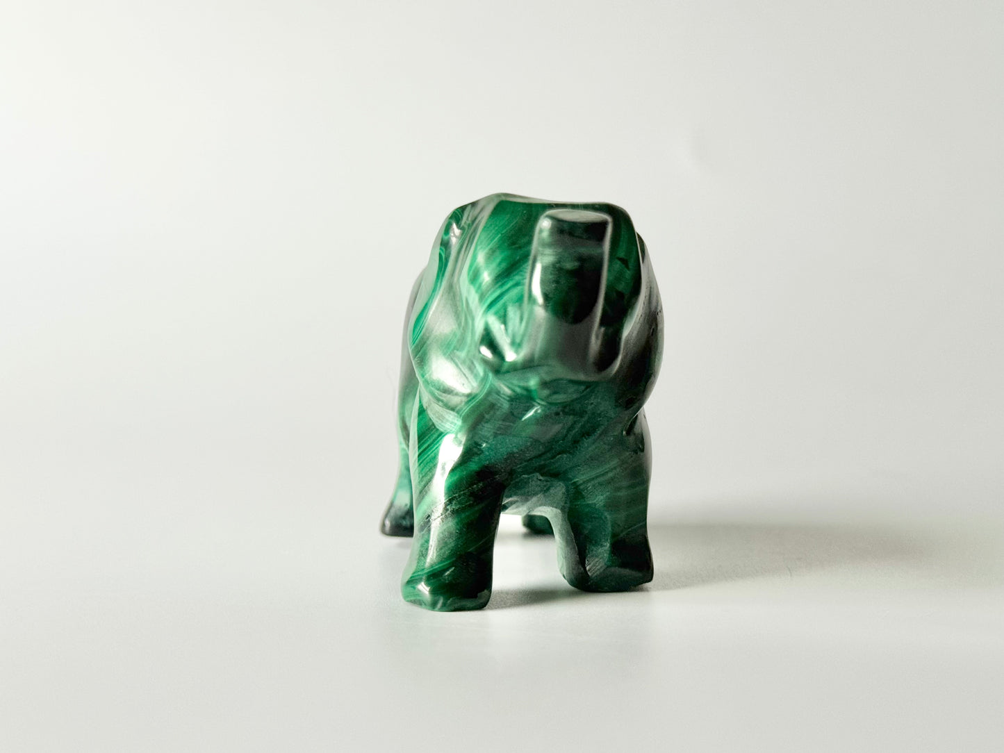 Malachite Elephant Carving