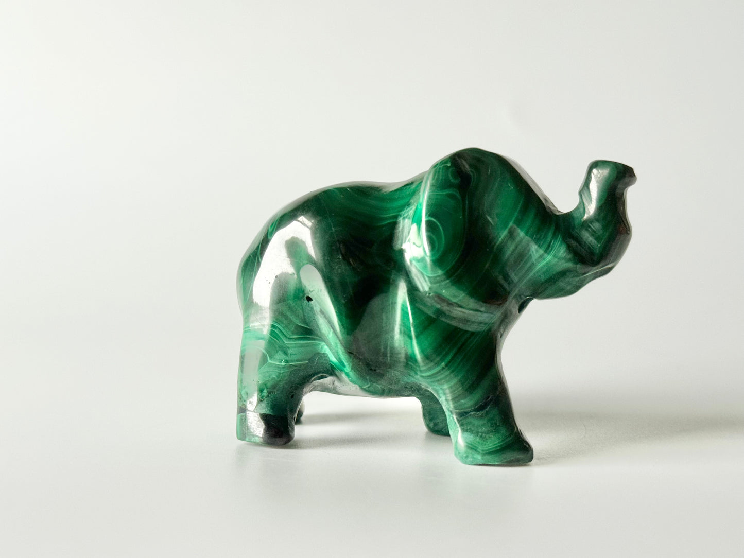 Malachite Elephant Carving