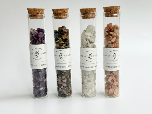 Polished Stone Pebbles, tube, assorted