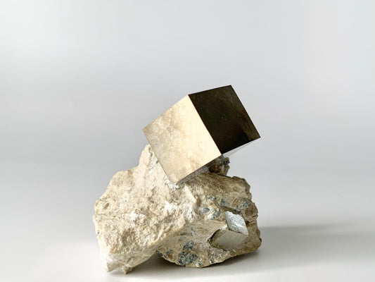 Pyrite Cube in Matrix