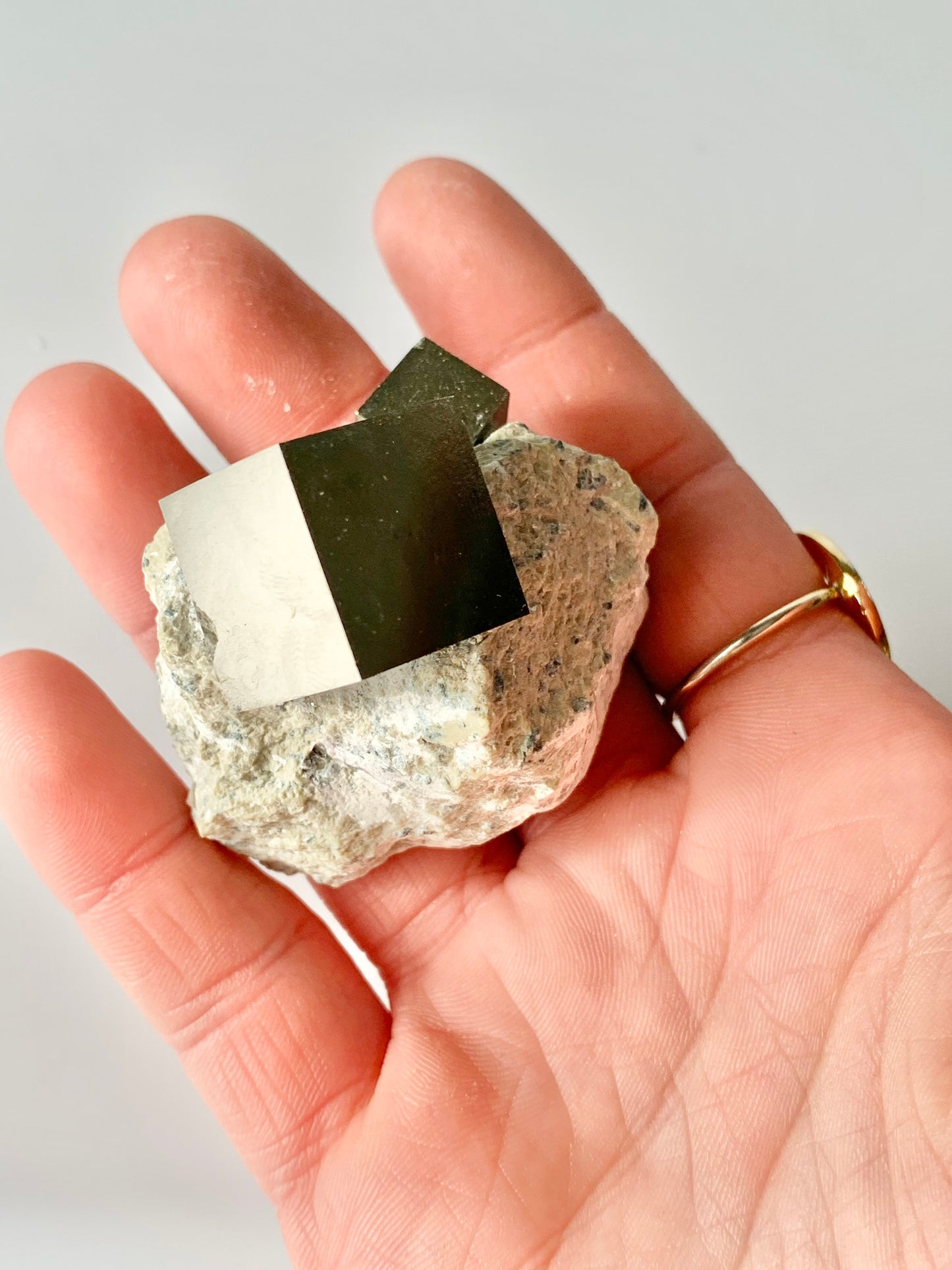 Pyrite Cube in Matrix