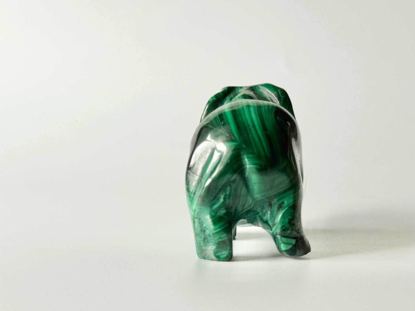 Malachite Elephant Carving