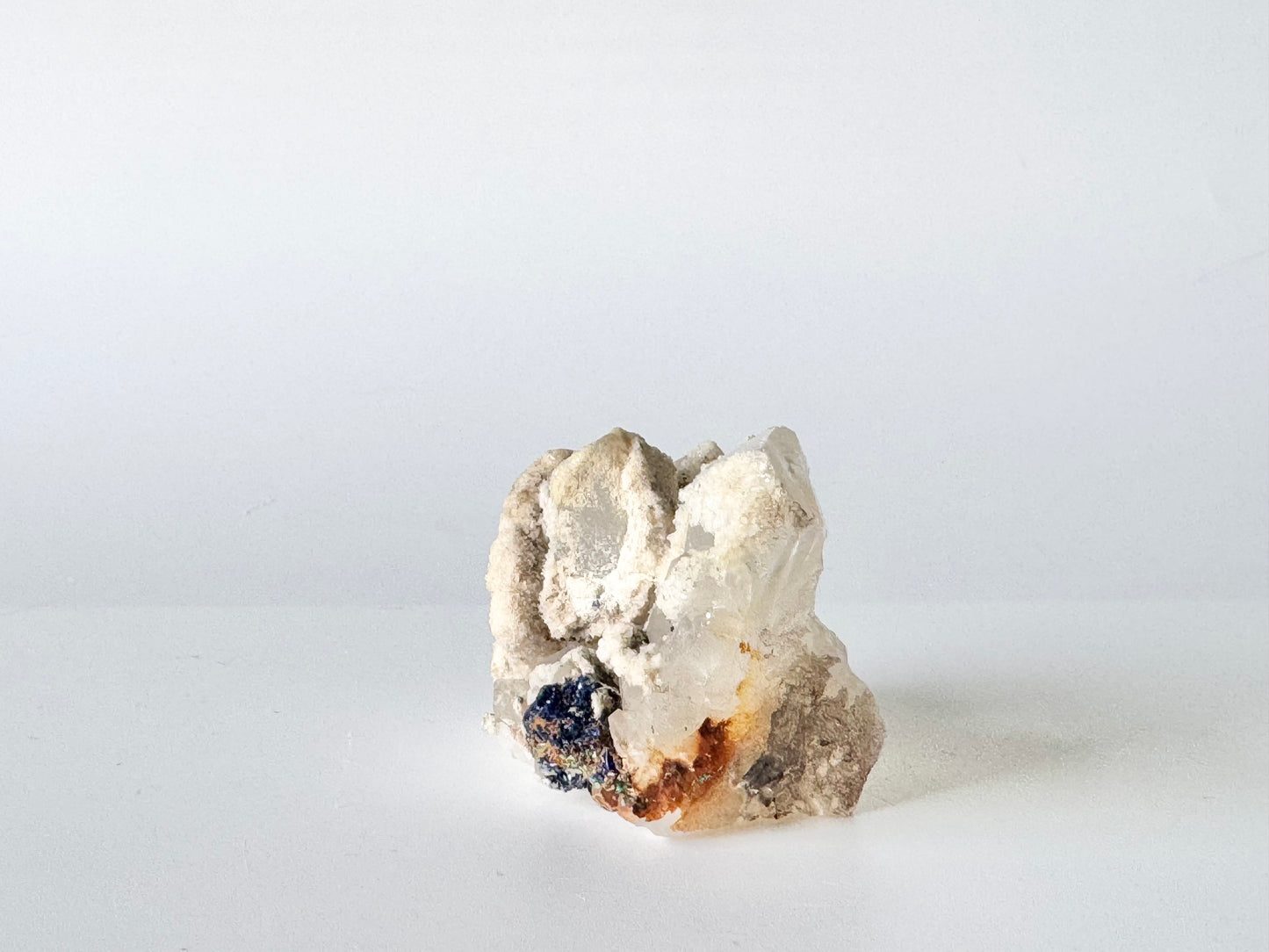 Azurite on Clear Quartz