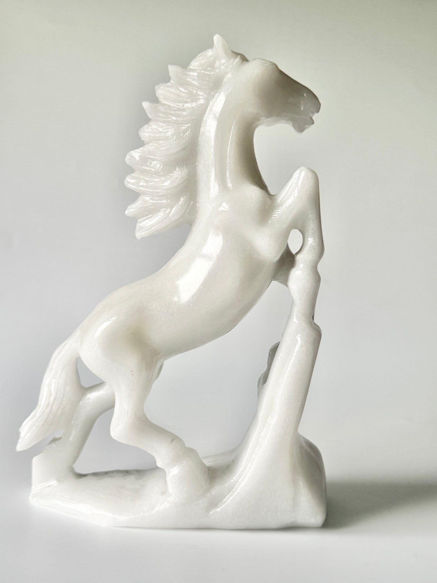 White Marble Jade Horse, Carving