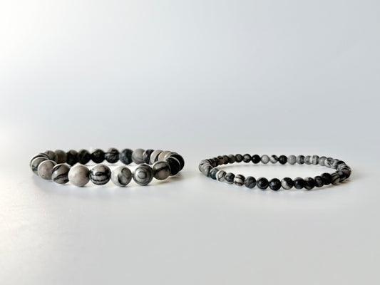Net Jasper Bead Bracelet