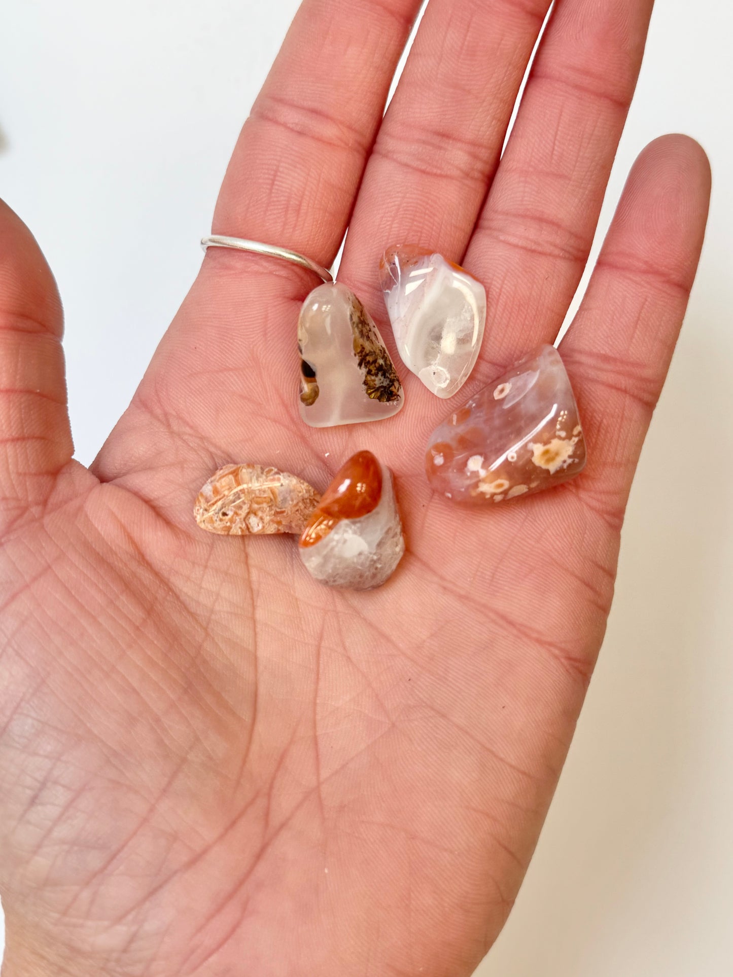 Moroccan Agate, 4 ounce bag polished mini tumbles