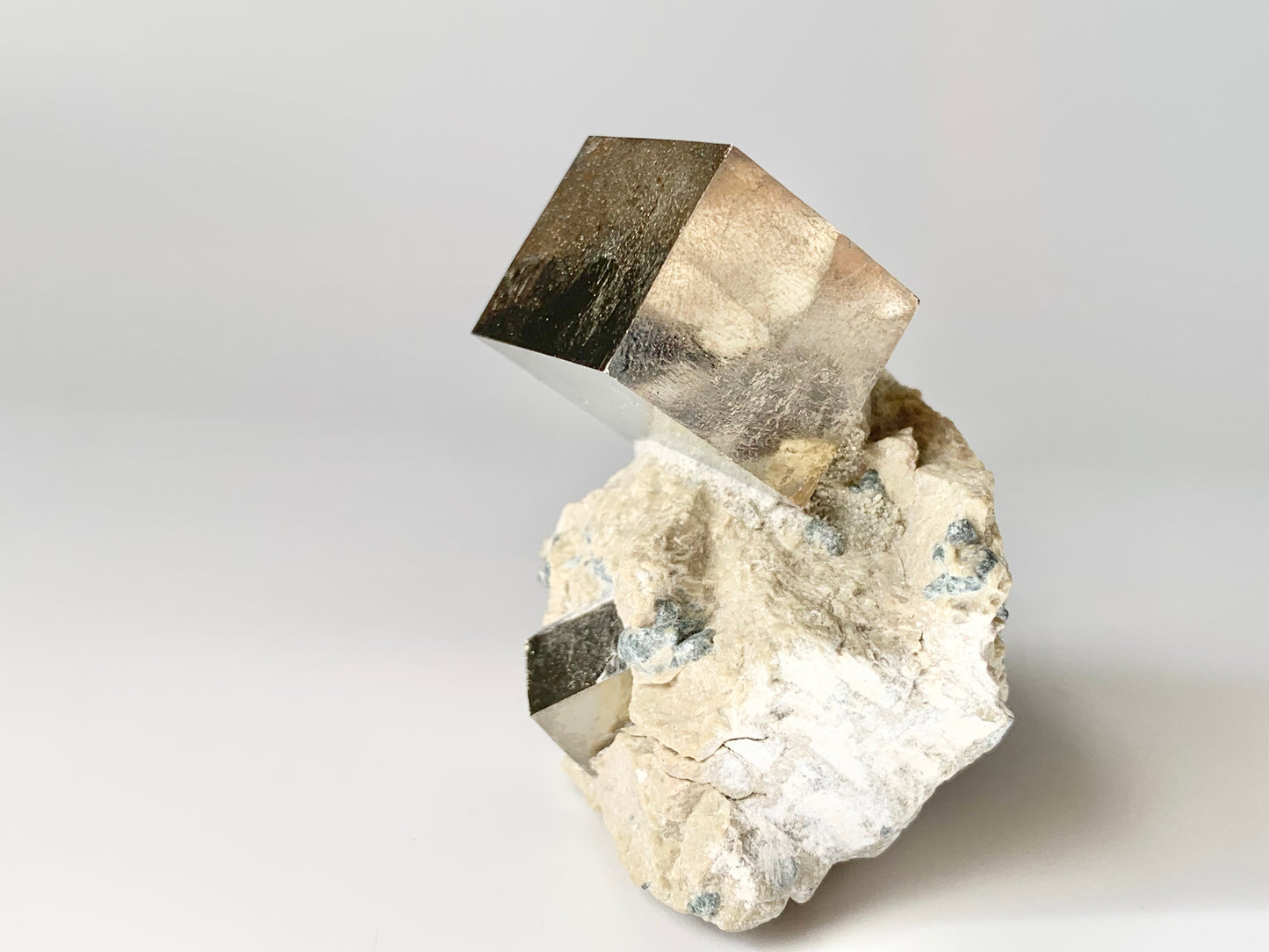 Pyrite Cube in Matrix