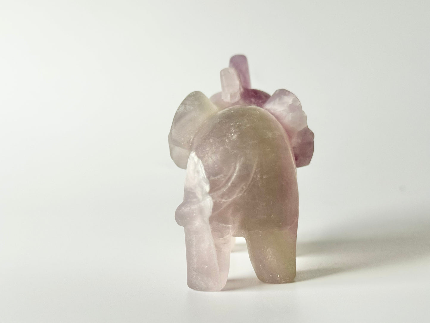 Fluorite Elephant Carving