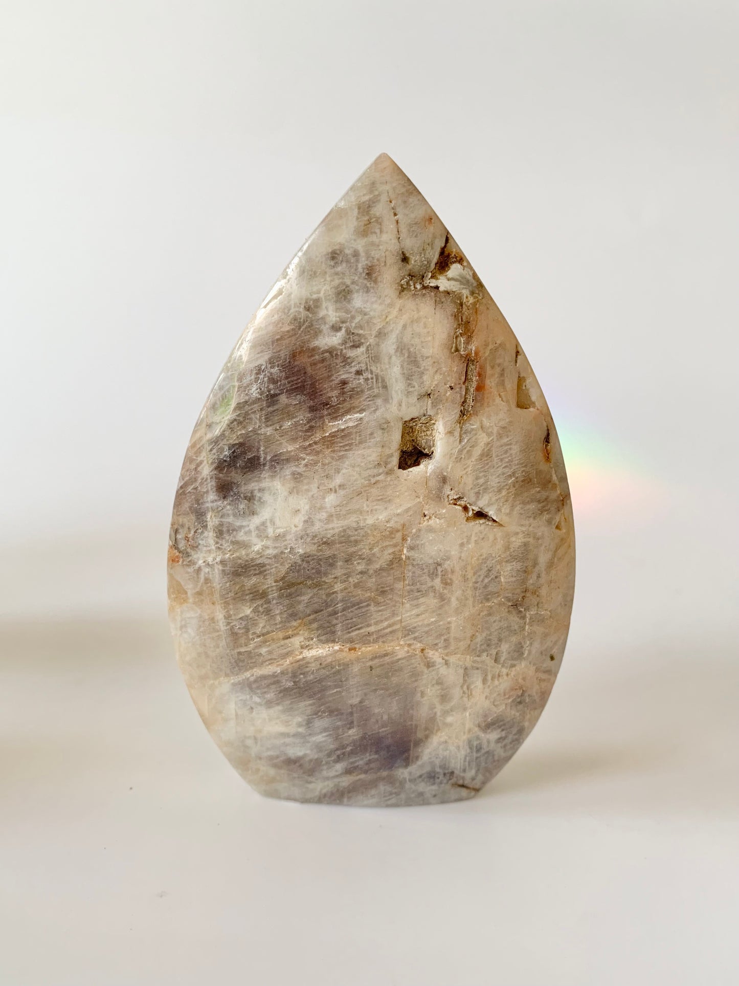 Moonstone flame, teardrop