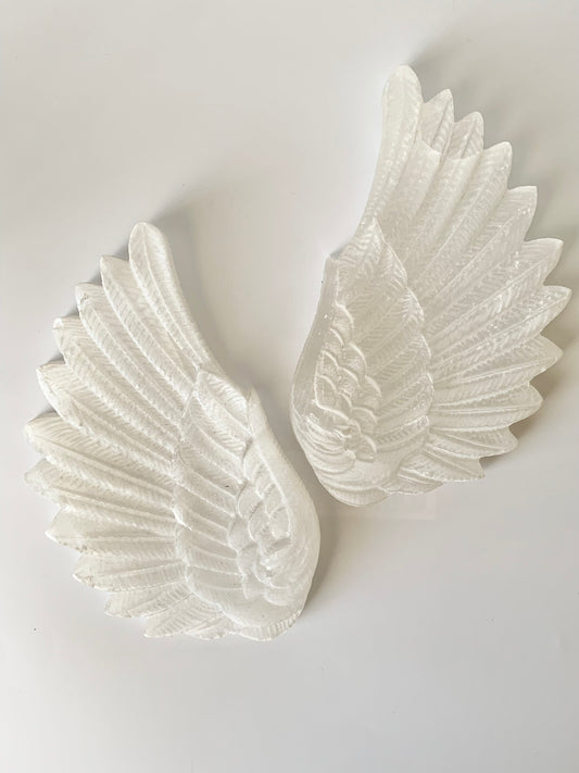 Satin Spar Wings with Stand