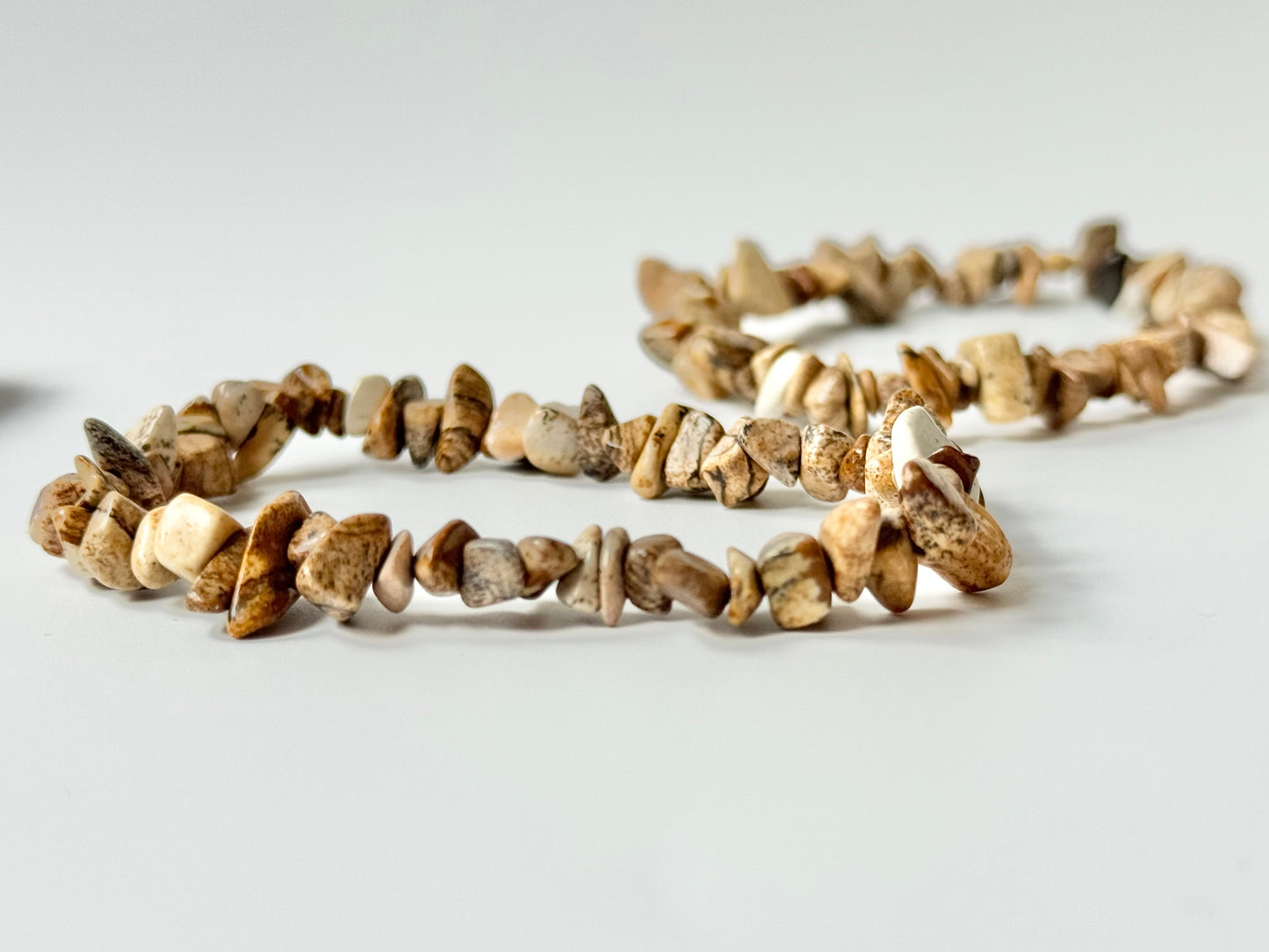 Picture Stone Chip Bead Bracelet