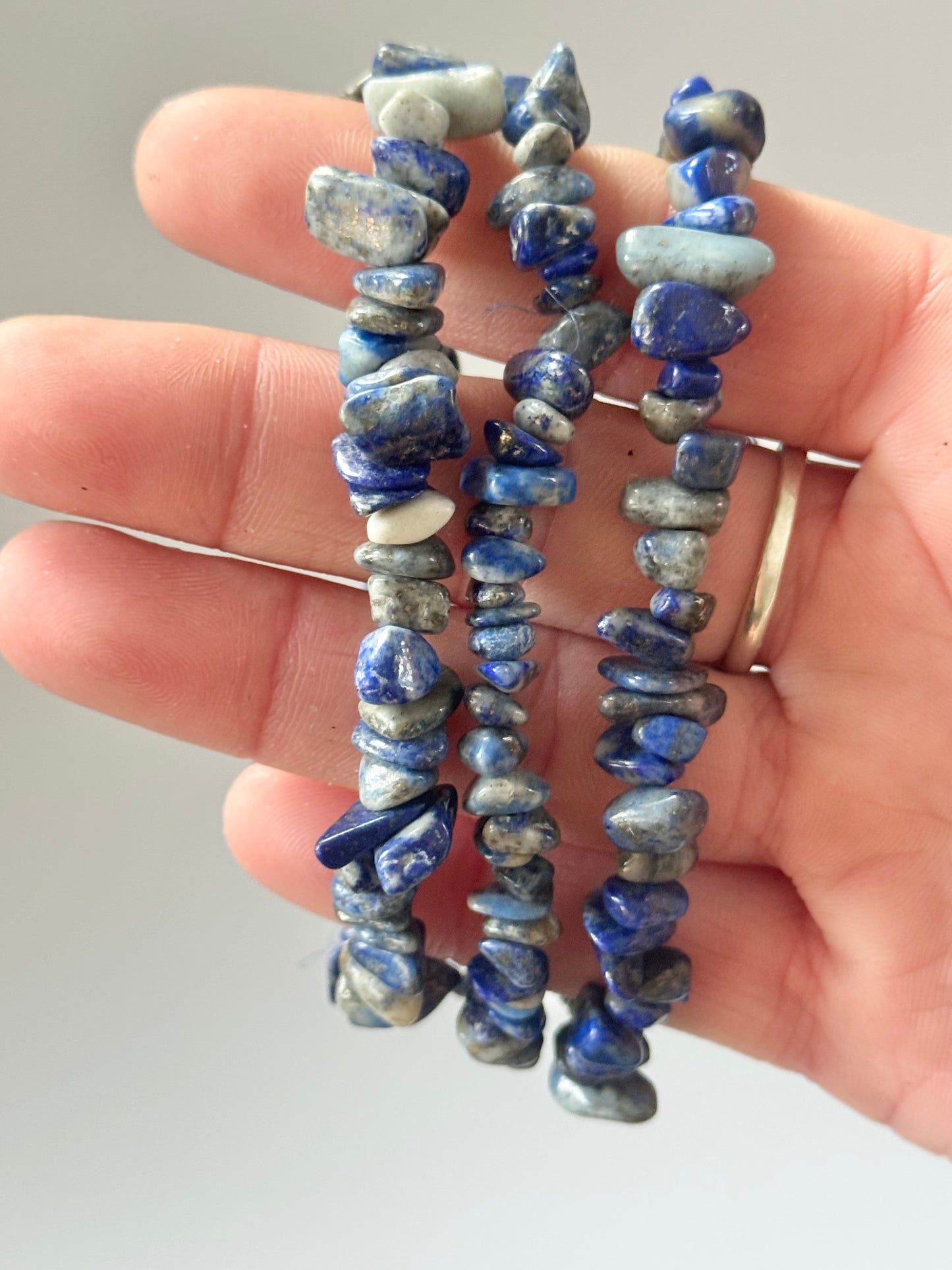 Lapis Lazuli Chip Bead Bracelet
