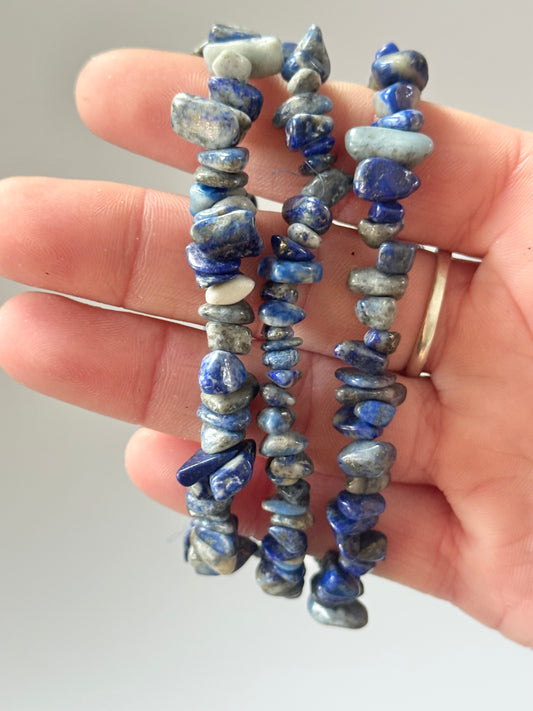 Lapis Lazuli Chip Bead Bracelet
