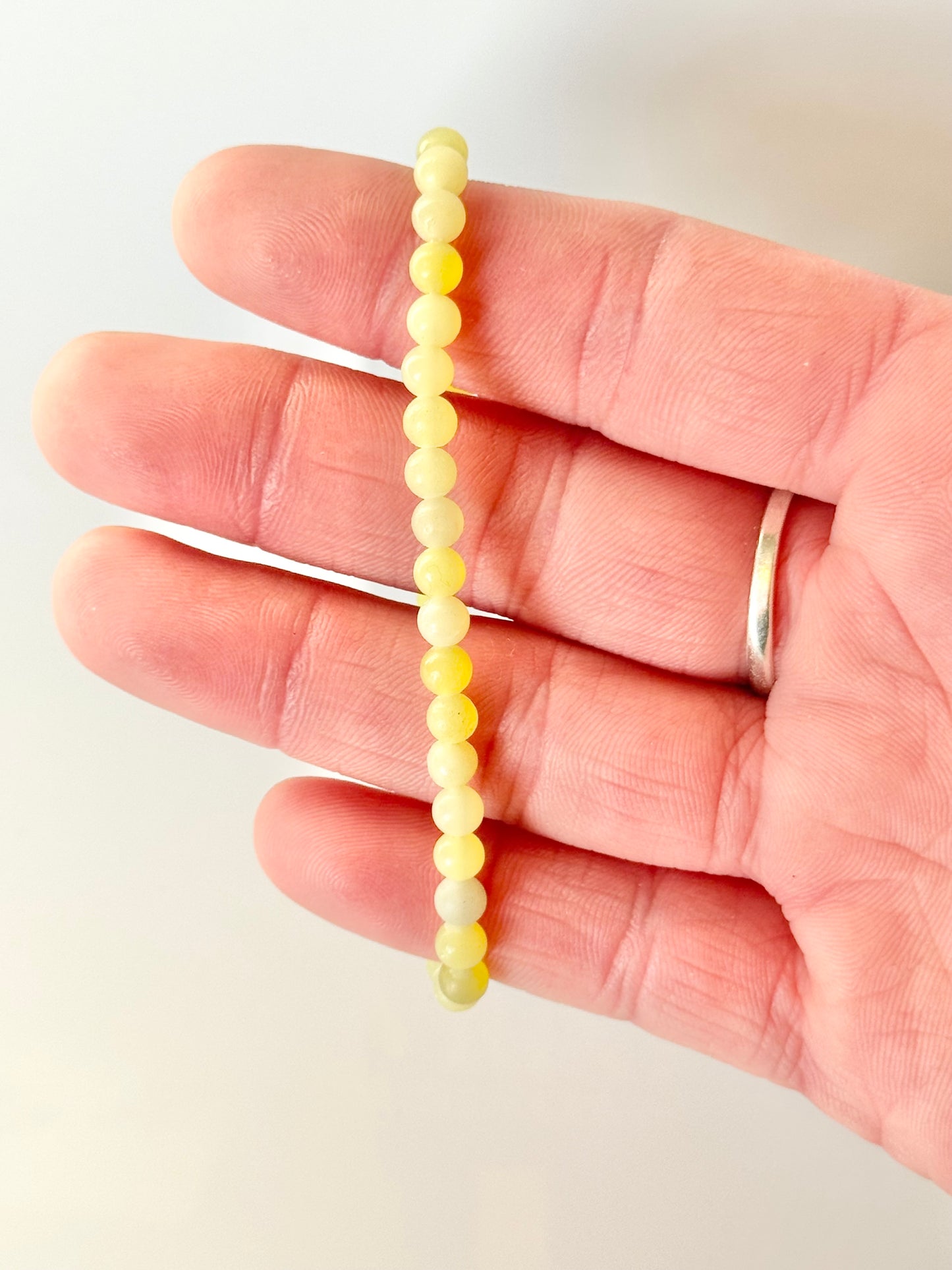 Lemon Jade Bead Bracelet