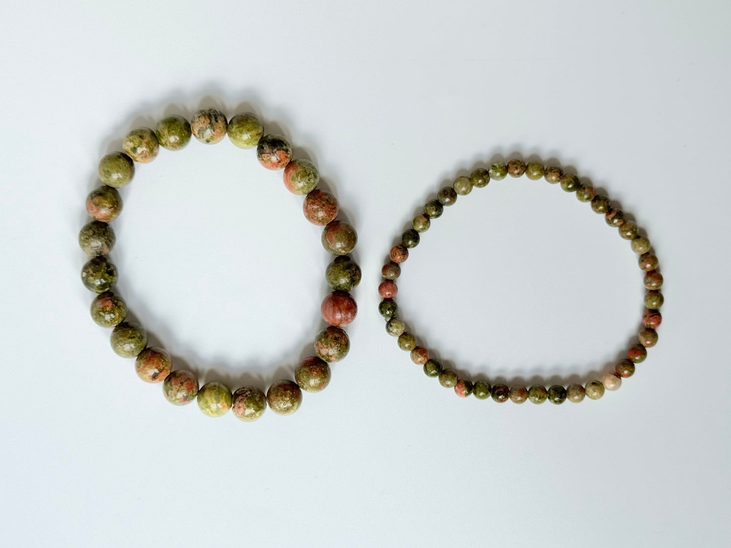 Unakite Bead Bracelet