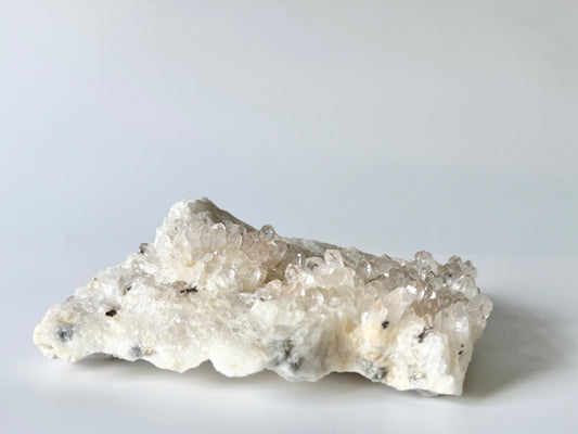Clear Quartz with Pyrite Cubes