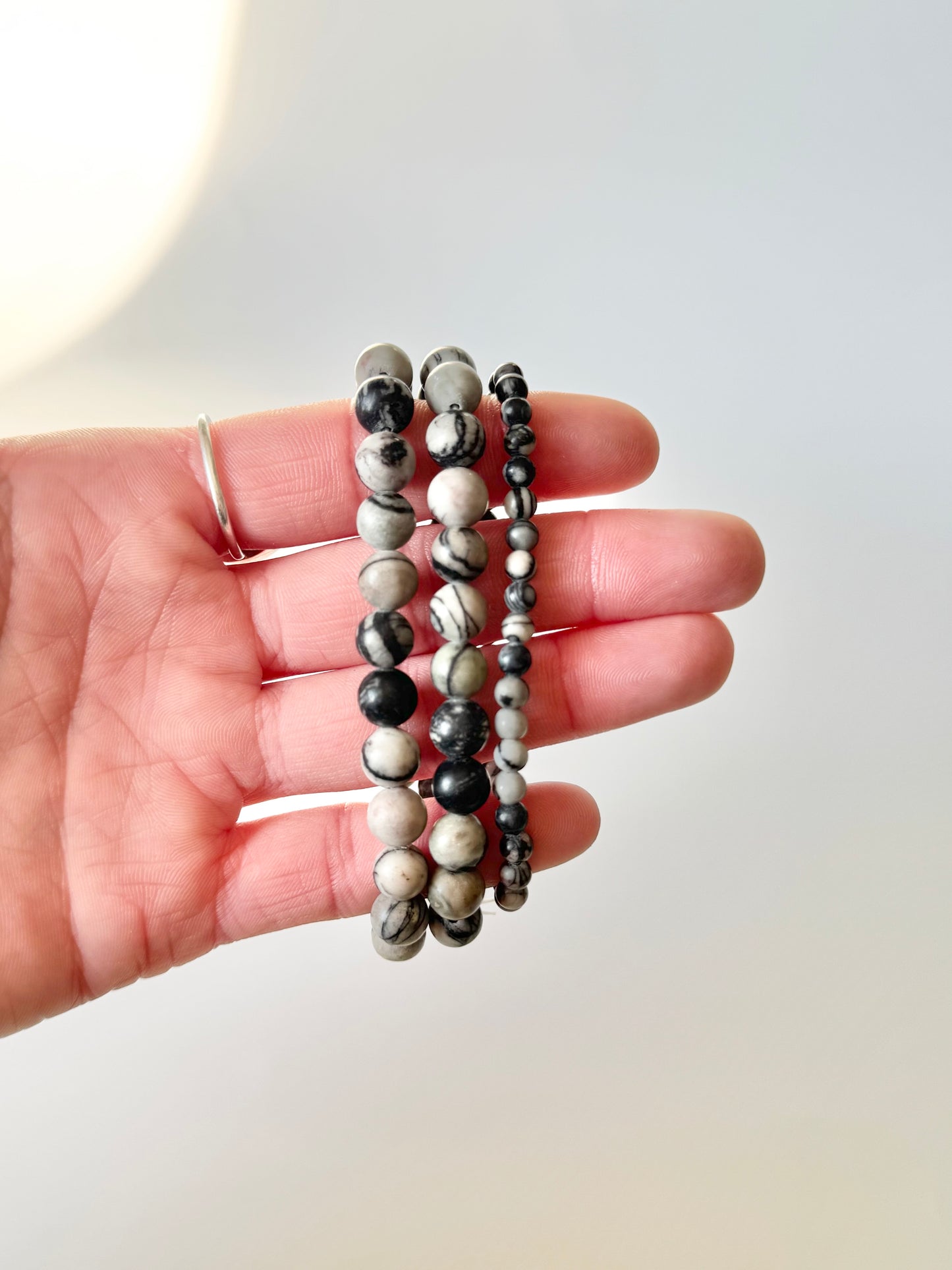 Net Jasper Bead Bracelet