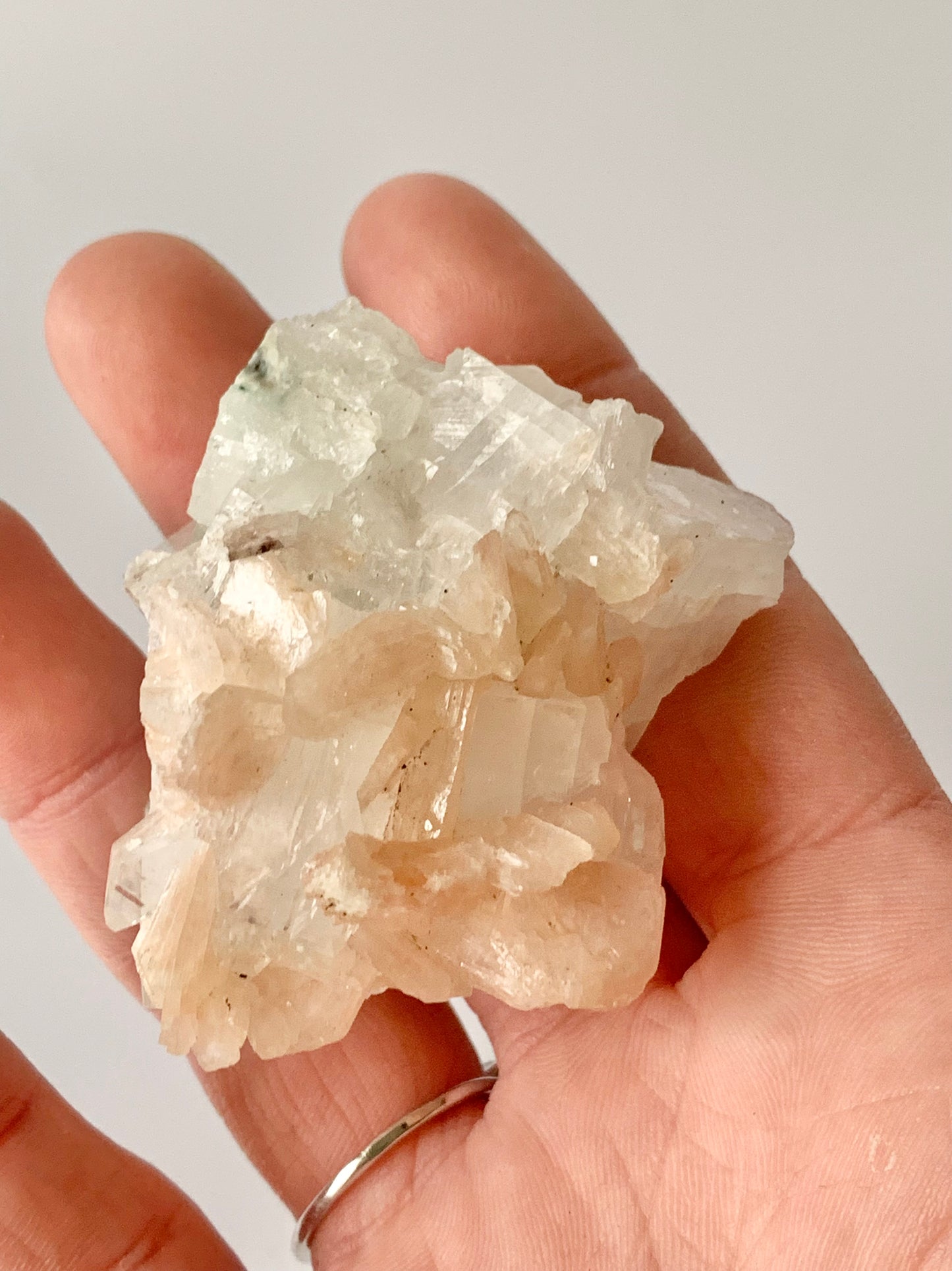 Peach Stilbite, raw