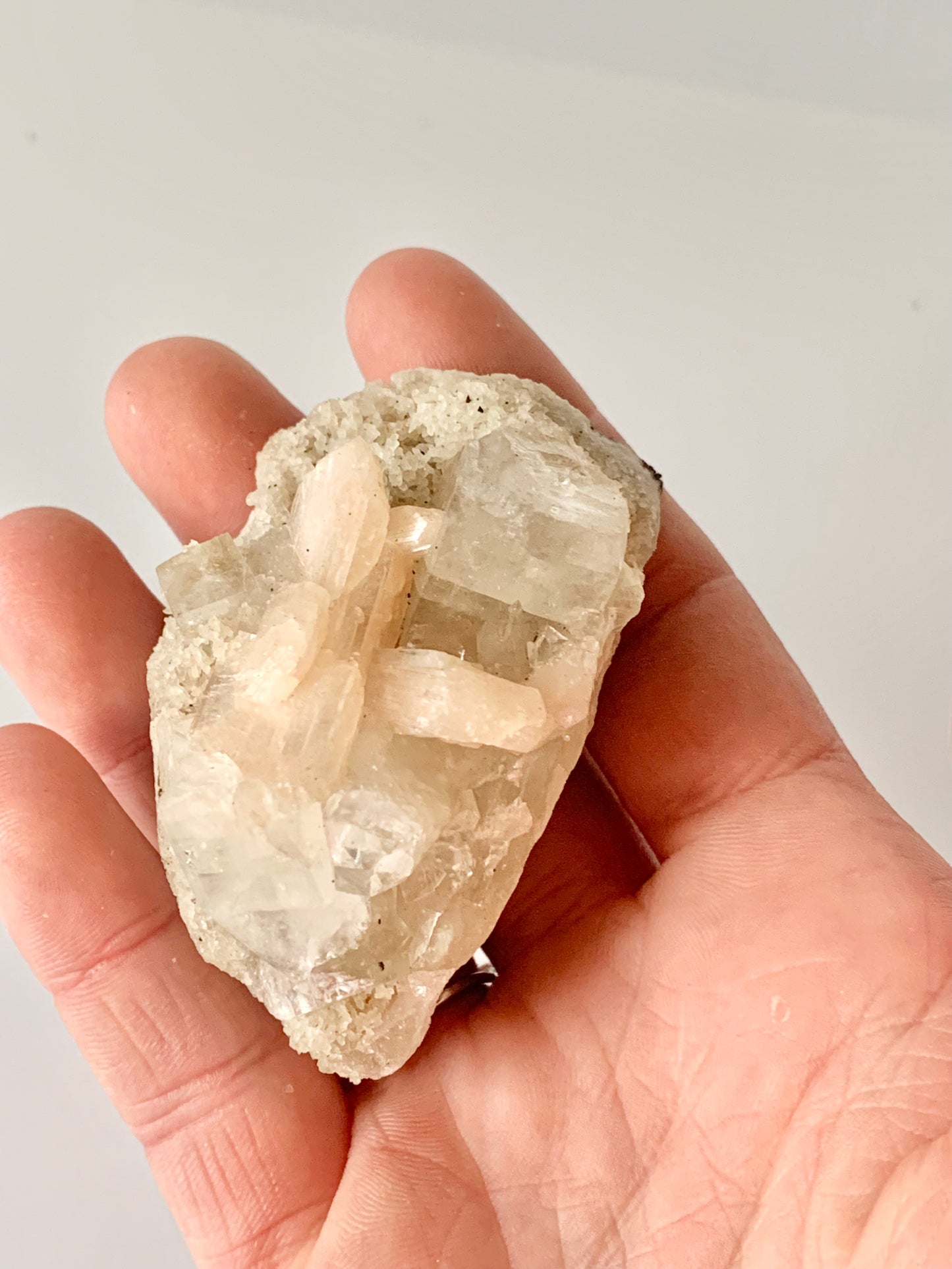 Peach Stilbite, raw