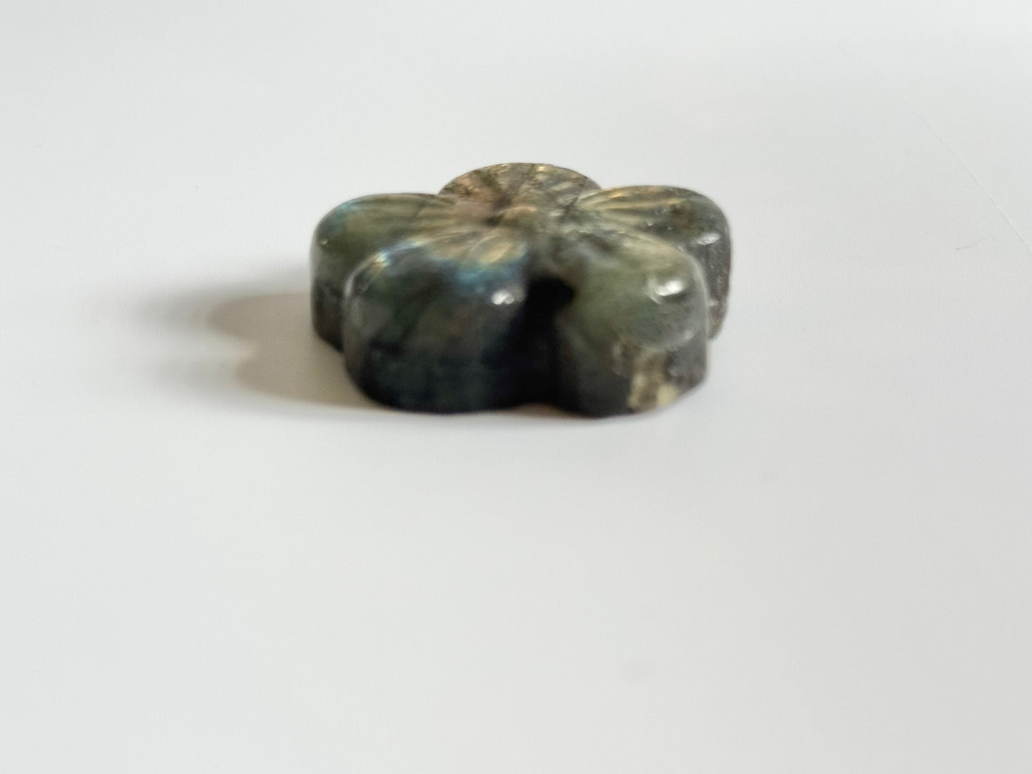 Labradorite Flat Flower Carving