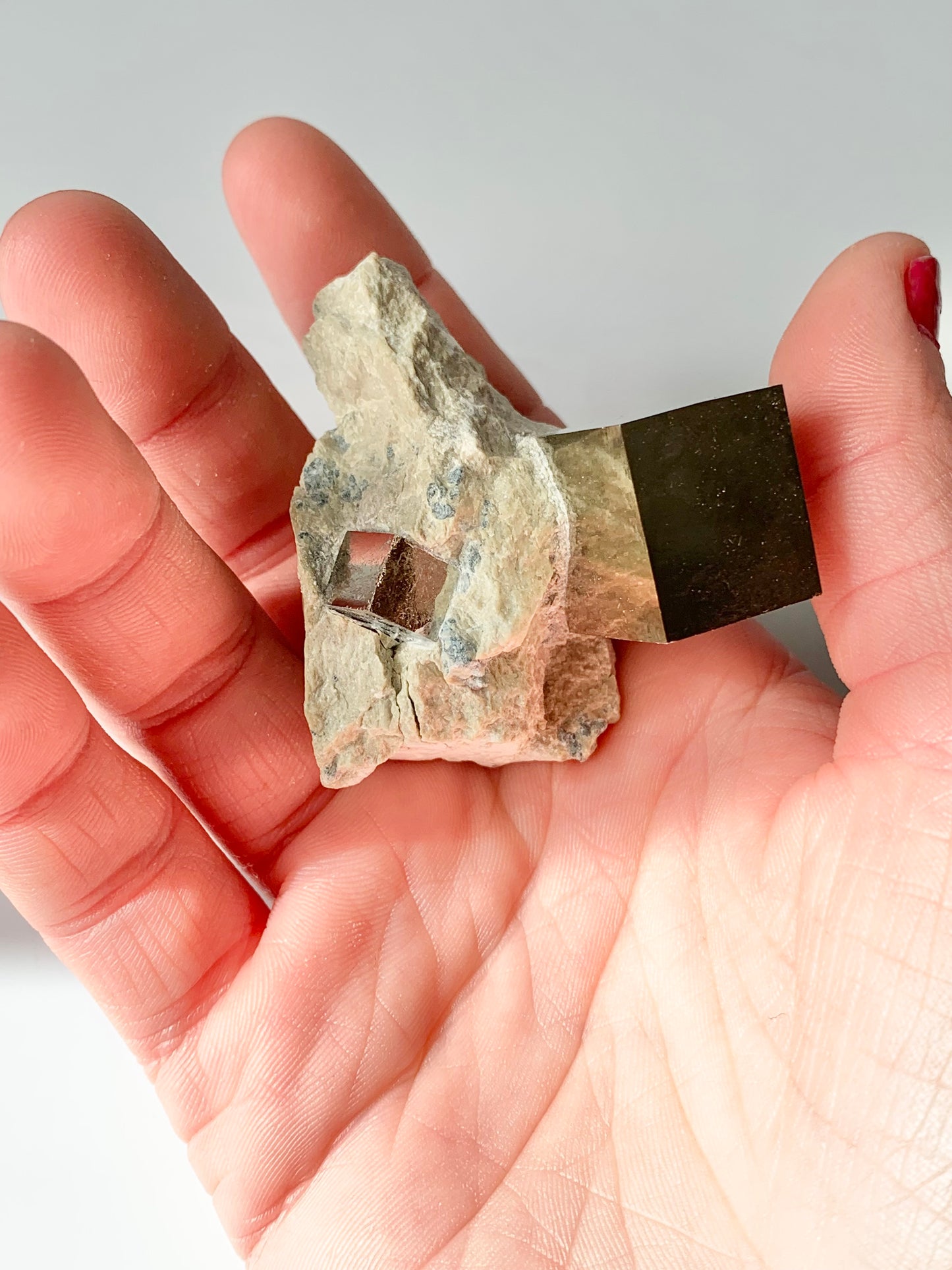 Pyrite Cube in Matrix