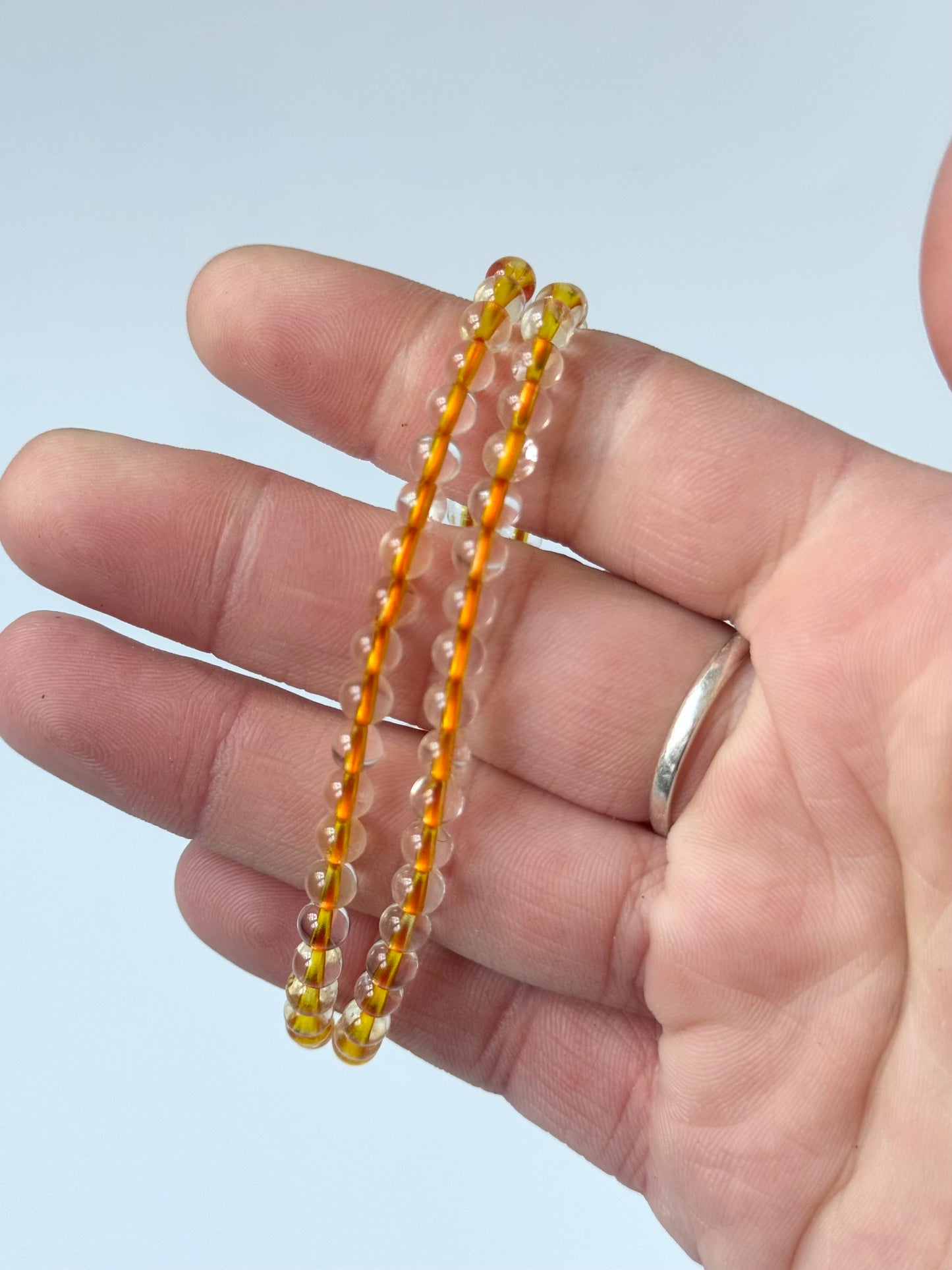 Citrine Round Bead Bracelet