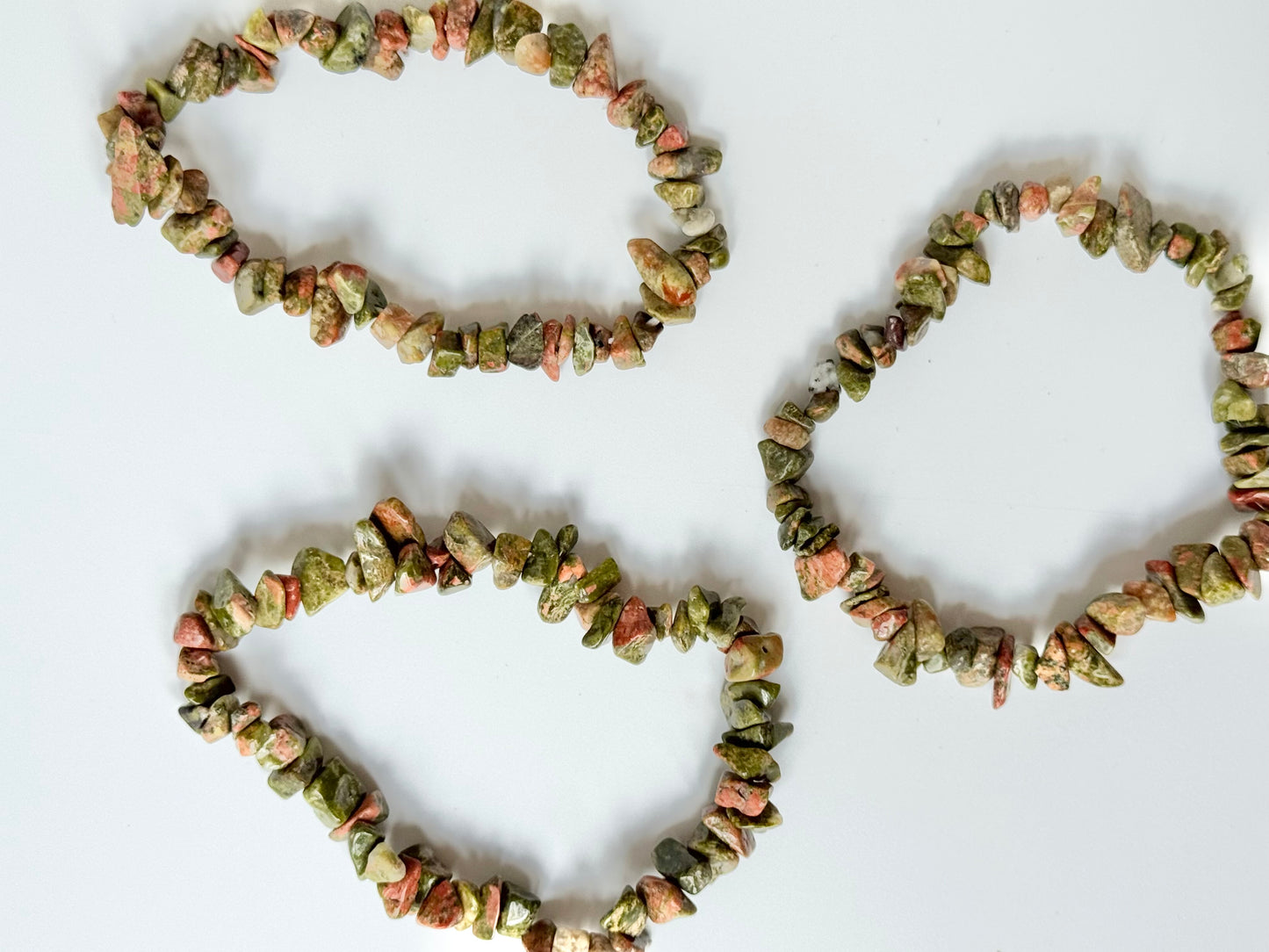 Unakite Chip Bead Bracelet