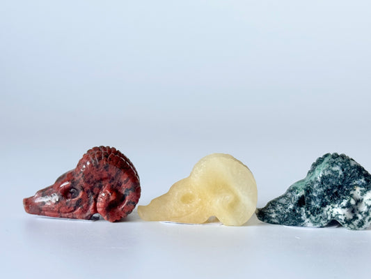 Mini Goat Skull Carving