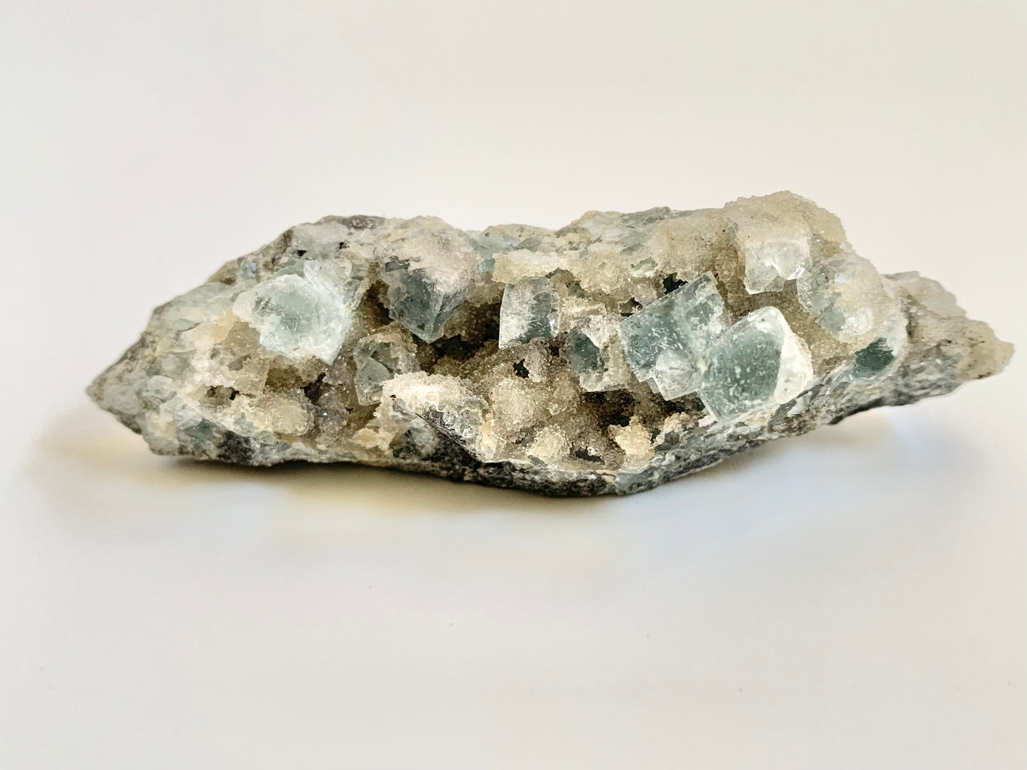Blue fluorite, Raw