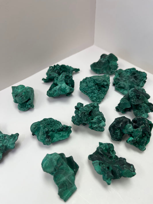 Small Velvet Malachite Specimens, assorted