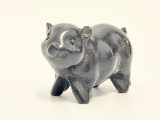 Pig Carving, obsidian