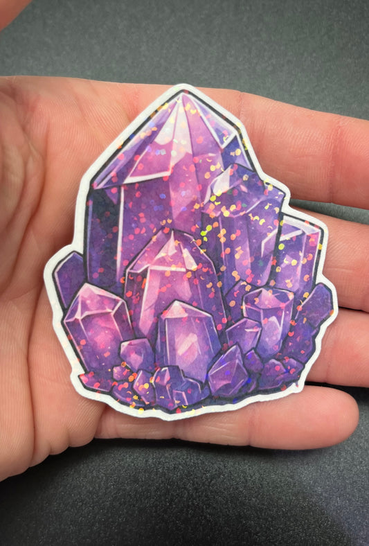 Amethyst Crystal Sticker