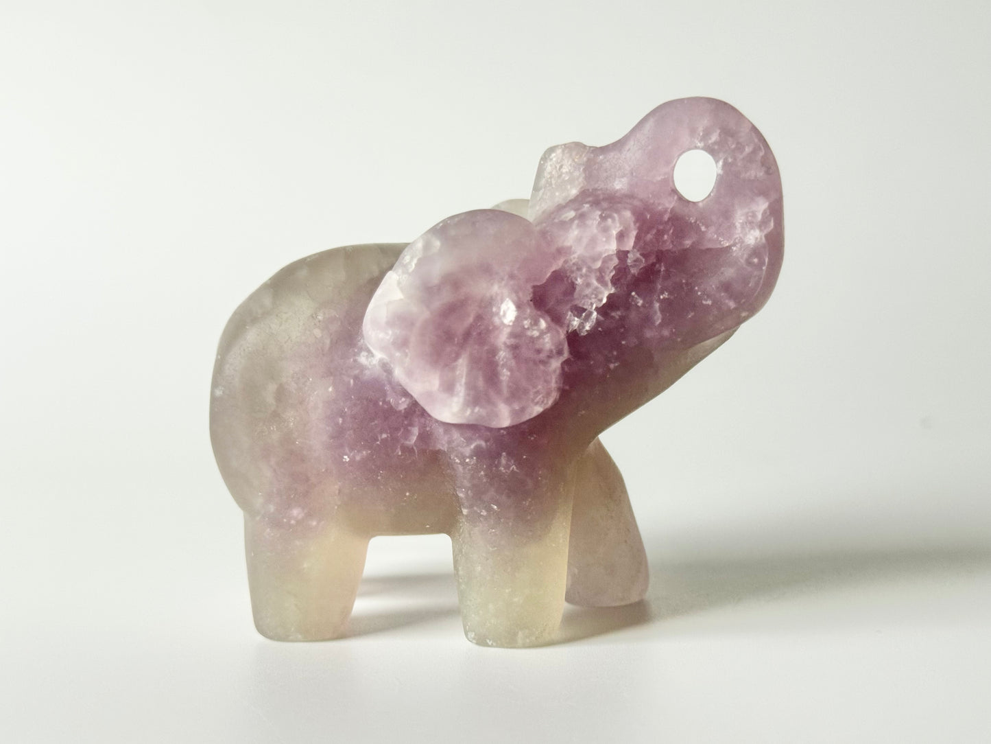 Fluorite Elephant Carving