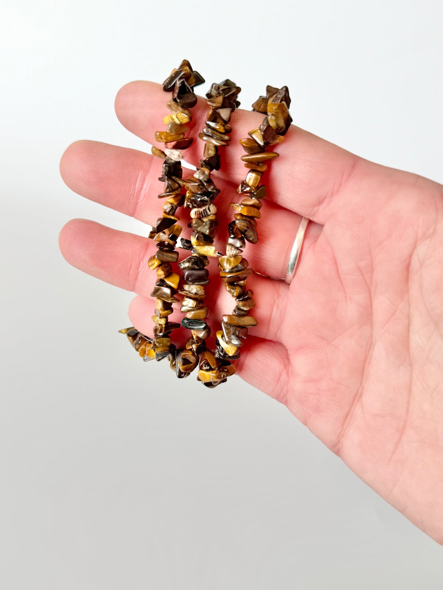 Tiger's Eye Chip Bead Bracelet