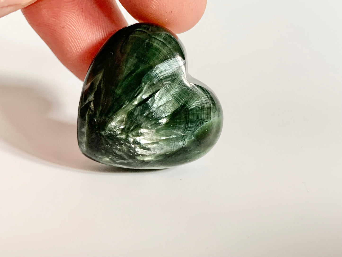 Green Seraphinite Heart
