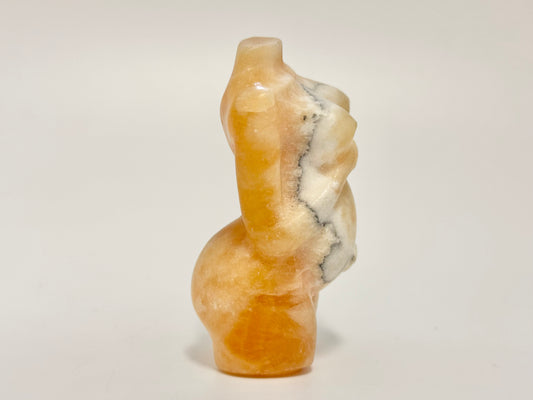Yellow Calcite Pregnant Woman Body Carving – Symbol of Fertility, Creativity & Inner Strength