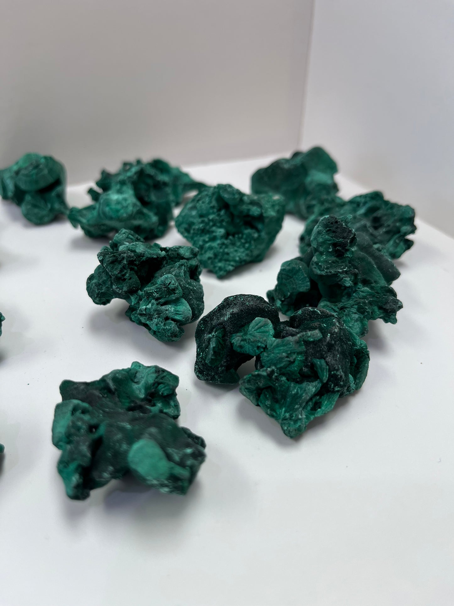 Small Velvet Malachite Specimens, assorted